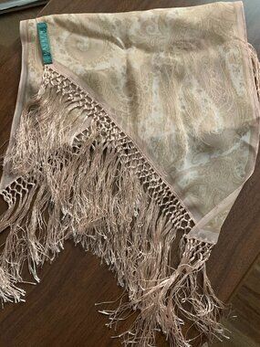 Ralph Lauren Silk Fringe Scarf